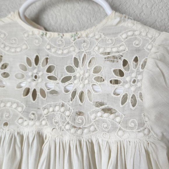 VICTORIAN Hand Embroidered Floral Christening Gown - Picture 3 of 11